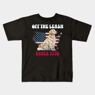 4th of July Independence Day Funny Design for Dog Lovers Kids T-Shirt